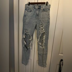 American Eagle Ripped Mom Jeans